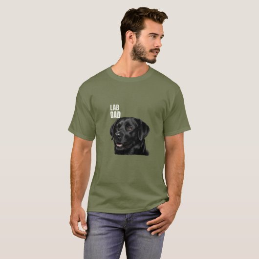Lab Dad Black Labrador Dog T-Shirt (Vorne ganz)