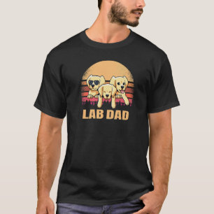 Lab Dad Gelber Labrador Retriever Vintage Hund Ret T-Shirt