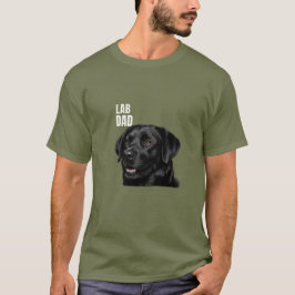 Lab Dad Schwarzer Labrador Hund T-Shirt