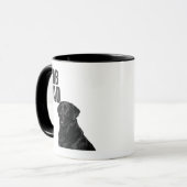 Lab Dad Schwarzer Labrador Kaffee Tasse (Vorderseite Links)