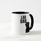 Lab Dad Schwarzer Labrador Kaffee Tasse (VorderseiteRechts)