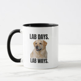 Lab Days Lab Ways – Yellow Labrador Coffee Tasse