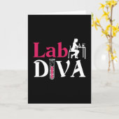Lab Diva Lab Tech Chemist Laboratory Technician Karte (Gelbe Blume)