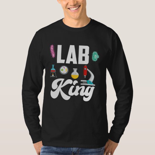 Lab King Male Microbiologist T-Shirt (Vorderseite)