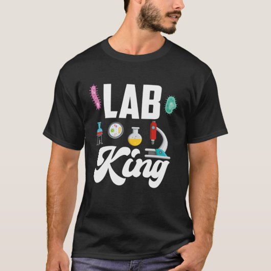 Lab King Male Microbiologist T-Shirt (Vorderseite)