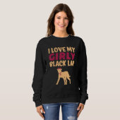 Lab Labrador Funny Girl Dog Pup Gender Reveve Sweatshirt (Vorne ganz)