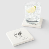 Lab lick coaster, merry neat steinuntersetzer (Seitenansicht)
