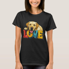 Lab Love Labrador Illustration | Dog Lover Graphic T-Shirt