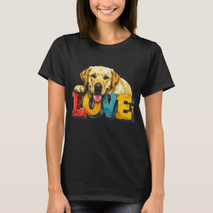 Lab Love Labrador Illustration   Grafik für Hunde  T-Shirt