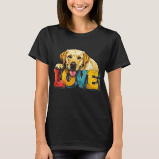 Lab Love Labrador Illustration | Grafik für Hunde T-Shirt