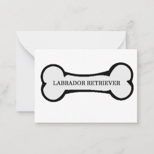 Lab-Name auf Knochen Mitteilungskarte