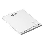 Lab Notes Whimsical Custom Black and White Notepad Notizblock (angewinkelt)