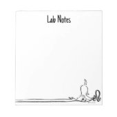 Lab Notes Whimsical Custom Black and White Notepad Notizblock (Vorderseite)