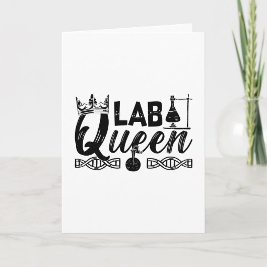 Lab Queen Lab Tech Laboratory Chemist Technician Karte (Vorderseite)
