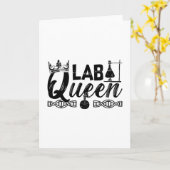 Lab Queen Lab Tech Laboratory Chemist Technician Karte (Gelbe Blume)