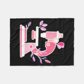 Lab Science Floral Microscope Biologist Science Va Fleecedecke (Vorderseite (Horizontal))