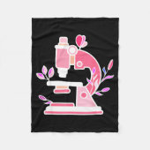 Lab Science Floral Microscope Biologist Science Va Fleecedecke (Vorderseite)