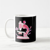 Lab Science Floral Microscope Biologist Science Va Kaffeetasse (Links)