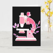 Lab Science Floral Microscope Biologist Science Va Karte (Gelbe Blume)