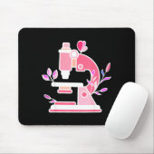 Lab Science Floral Microscope Biologist Science Va Mousepad (Mit Mouse)