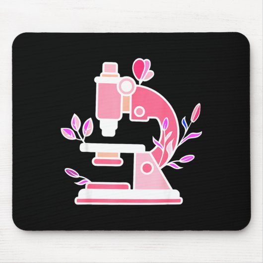 Lab Science Floral Microscope Biologist Science Va Mousepad (Vorne)
