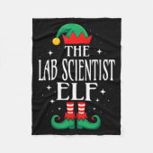 Lab Scientist Elf Job Title Funny Christmas Matchi Fleecedecke (Vorderseite)