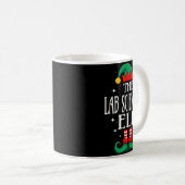 Lab Scientist Elf Job Title Funny Christmas Matchi Kaffeetasse (VorderseiteRechts)