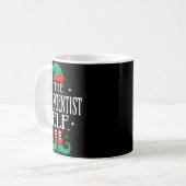 Lab Scientist Elf Job Title Funny Christmas Matchi Kaffeetasse (Vorderseite Links)
