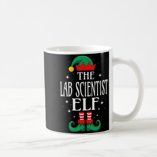 Lab Scientist Elf Job Title Funny Christmas Matchi Kaffeetasse (Rechts)