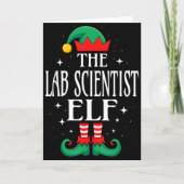 Lab Scientist Elf Job Title Funny Christmas Matchi Karte (Vorderseite)