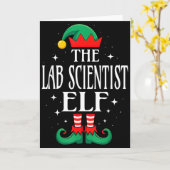 Lab Scientist Elf Job Title Funny Christmas Matchi Karte (Gelbe Blume)