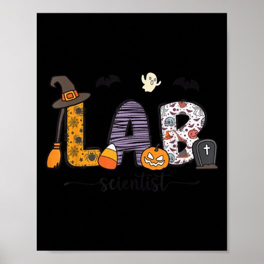 Lab Scientist Medical Lab Science Halloween Labora Poster (Vorne)