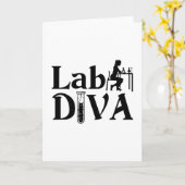 Lab Tech Lab Diva Chemist Laboratory Technician Karte (Gelbe Blume)