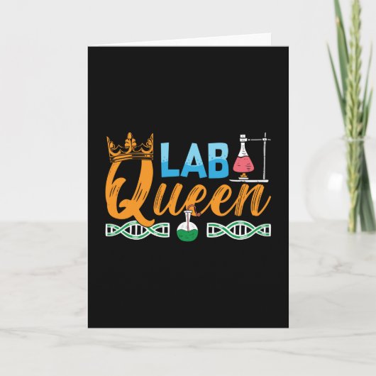 Lab Tech Lab Queen Laboratory Chemist Technician Karte (Vorderseite)