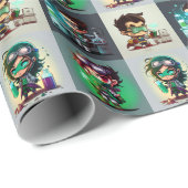 Lab Tech Super Hero Geschenkpapier (Rolleneckpunkt)