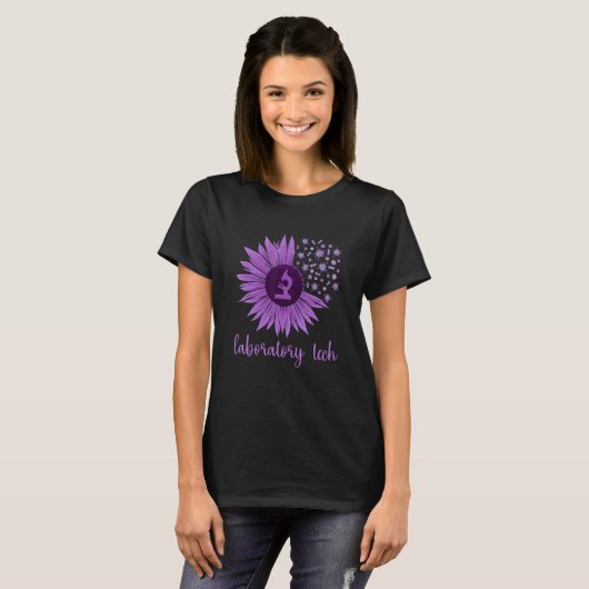 Lab Technologist Sunflower Laboratory Tech T-Shirt (Vorne ganz)