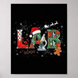 Lab Weihnachts Labor Techniker Wissenschaft Xmas S Poster