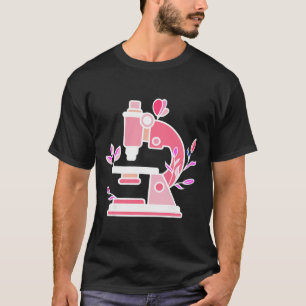 Lab Wissenschaft Floral Mikroskop Biologe Wissensc T-Shirt