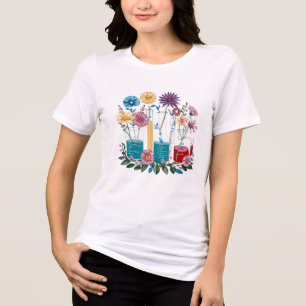 Lab-Woche Florale Chemie – Lustige Wissenschaft Tri-Blend Shirt