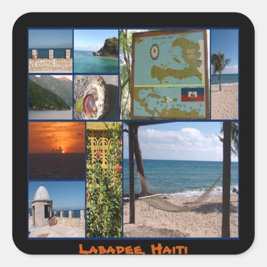 Labadee, Haiti Quadratischer Aufkleber (Vorderseite)