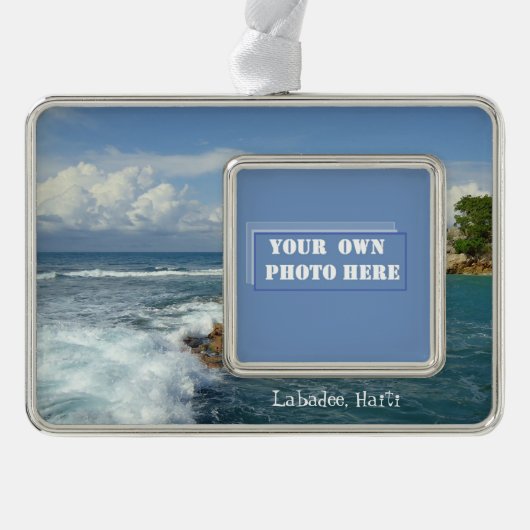 Labadee Meerblick-Gewohnheits-Foto Rahmen-Ornament Silber (Vorderseite)