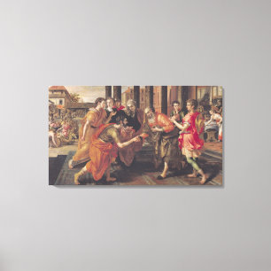 Laban Presenting Eliezer seinem Vater, 1562 Leinwanddruck