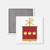 Labarum mit Chi Rho Magnet (Vorderseite/Rückseite)