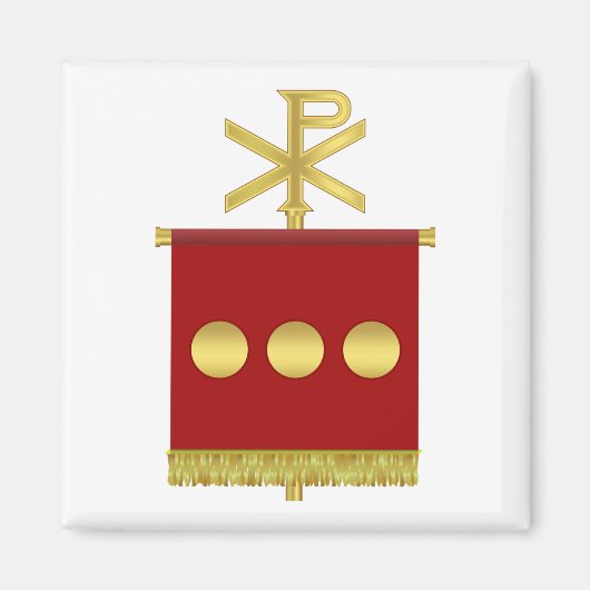 Labarum mit Chi Rho Magnet (Vorne)