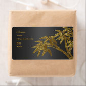 Label Address Business Black Gold Bamboo (Insitu)