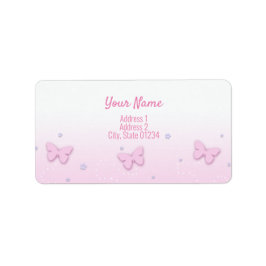 Label Address - Butterfly Adressaufkleber