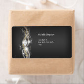 Label Black Gray White Gold Diamond-Adresse (Insitu)