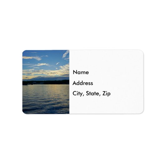Label "Blue Sunset Lake Ozarks" Adressaufkleber (Vorne)