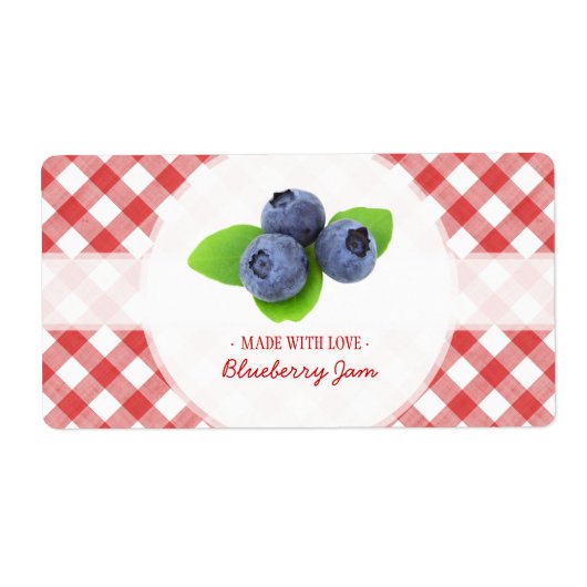 Label Blueberry Jam (Vorne)