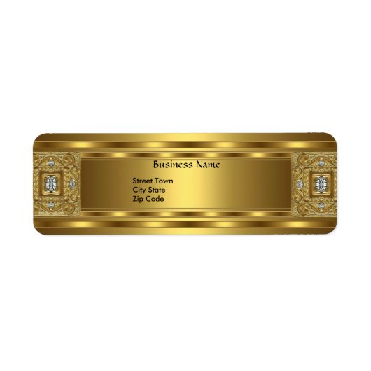 Label Business Elegant Gold Jewel (Vorne)